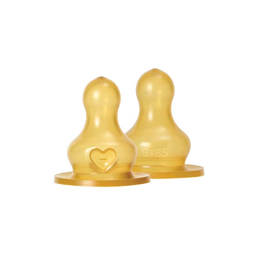 Baby Bottle Nipple Round Latex 2 Pack