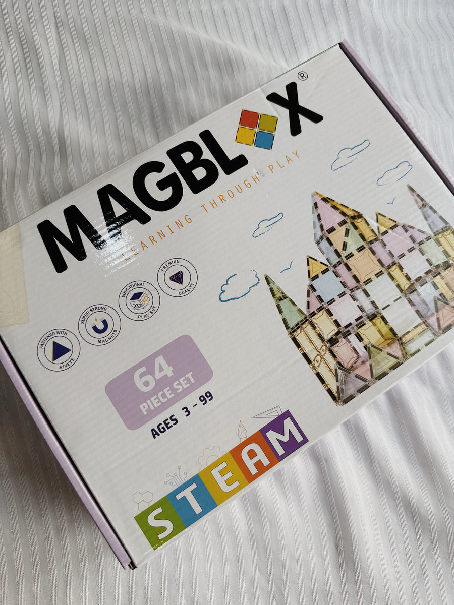 (AS IS) MAGBLOX 64 Pcs Light Colours Set