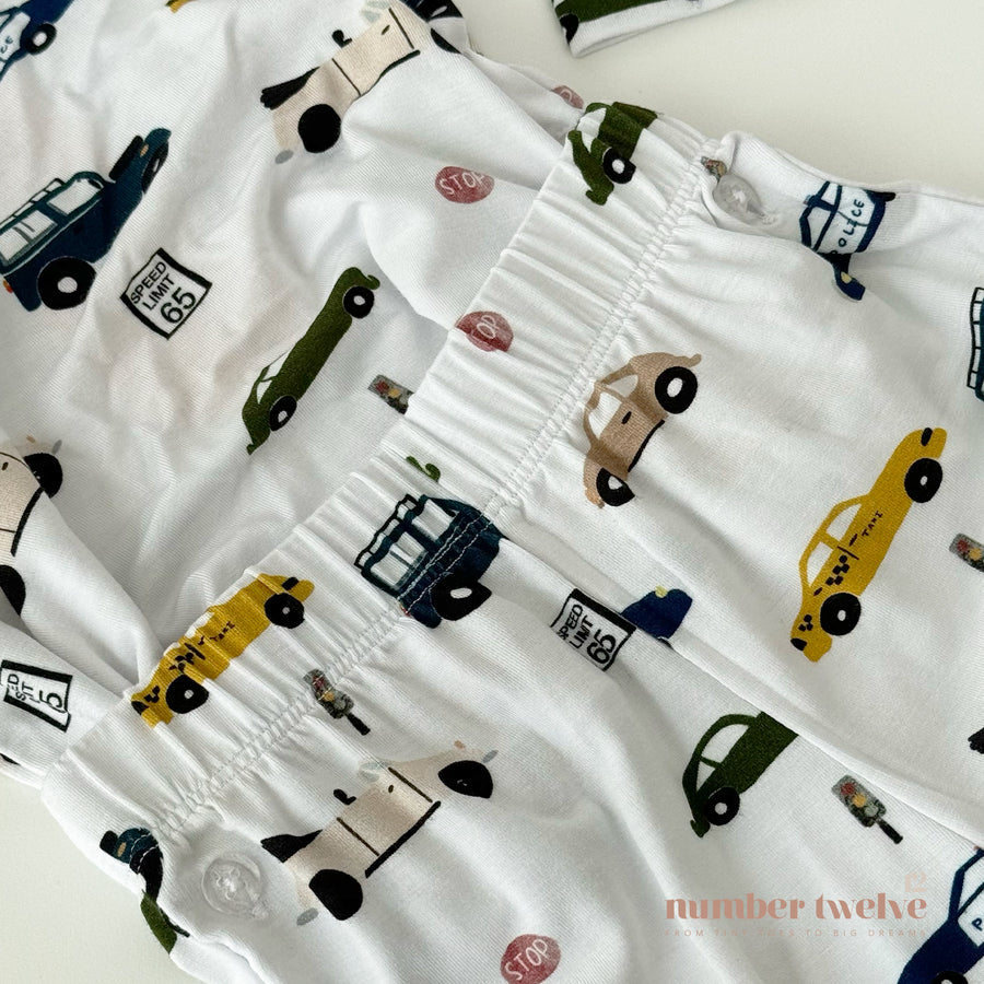 Bamboo Toddler Pyjamas - Vehicles