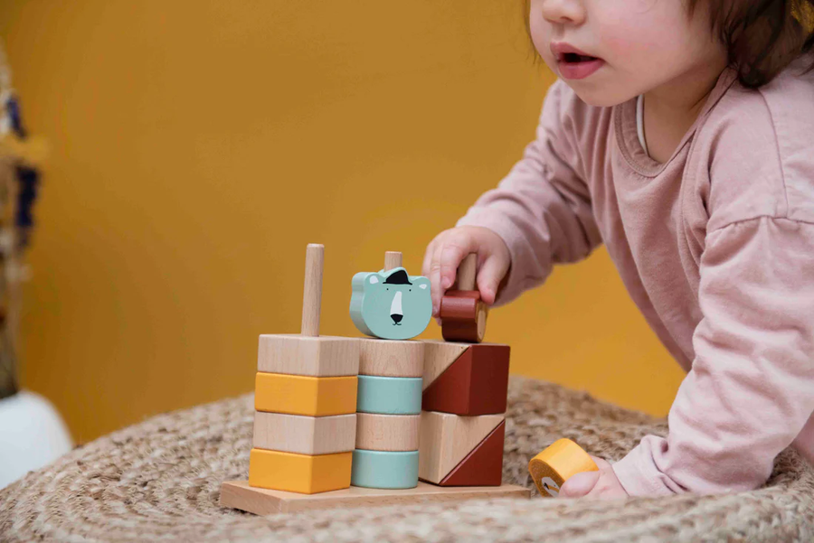 Wooden animal blocks sales