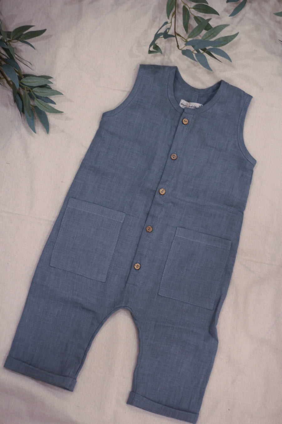 Buttoned Jumpsuit with Pockets