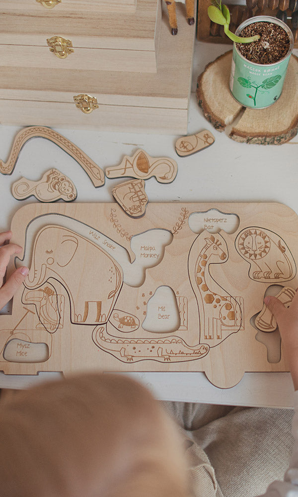 Big Red Bus Wooden Puzzle