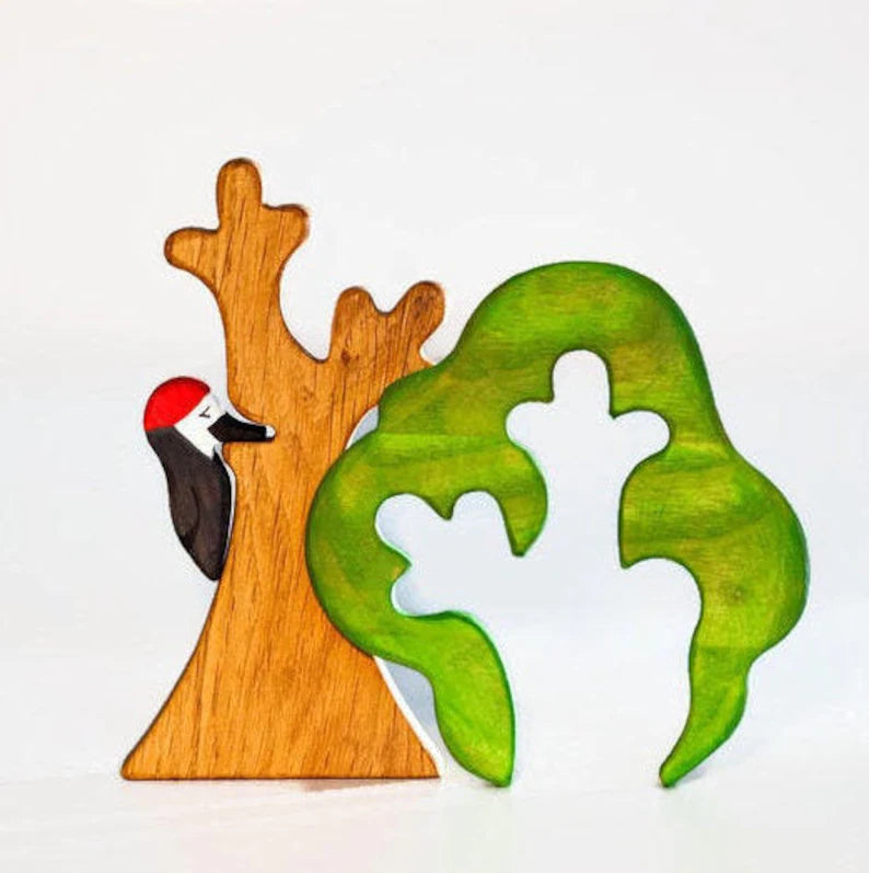 Wooden Tree with Woodpecker