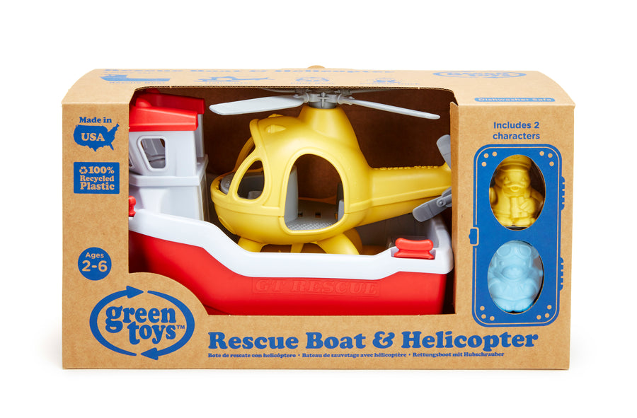 Rescue Boat and Helicopter