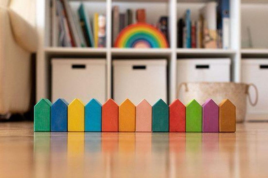Rainbow House Blocks